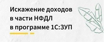 Искажение доходов в части НФДЛ в программе 1С:ЗУП