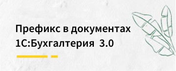 Как убрать префикс в 1С:Бухгалтерия предприятия 3.0