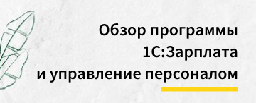 Обзор программы 1С:Зарплата и управление персоналом